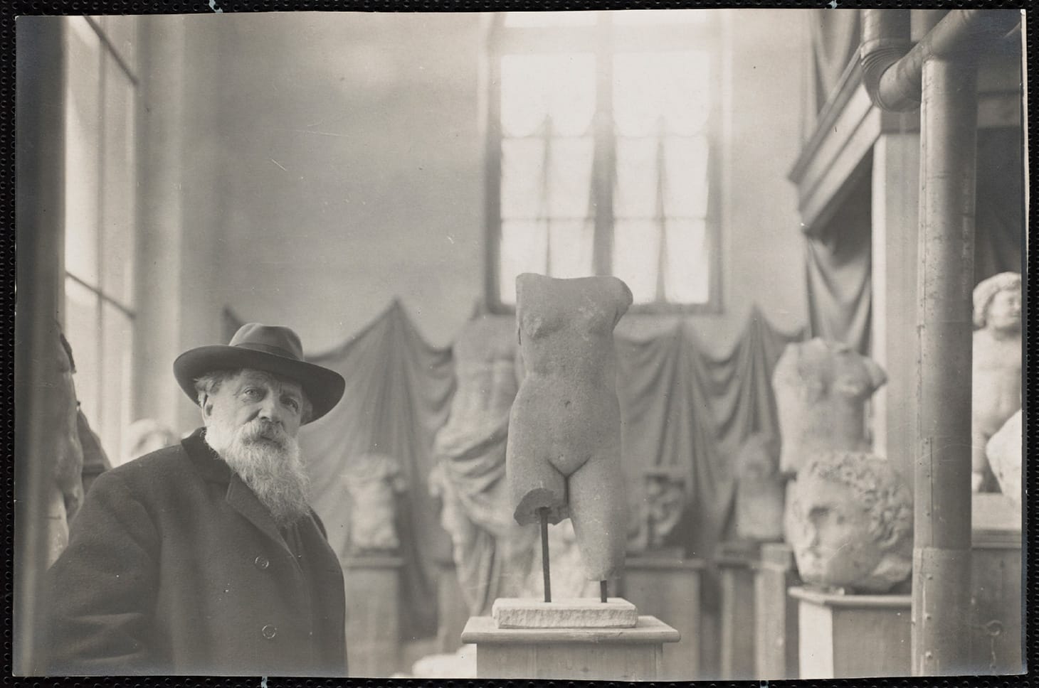 Rodin in his Museum of Antiquities at Meudon on the outskirts of Paris (about 1910) (Photo by Albert Harlingue) Image © Musée Rodin