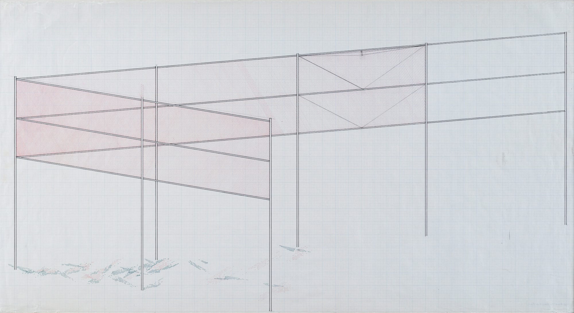 Robert Irwin, <em/>Two Running Violet V Forms, (1982).