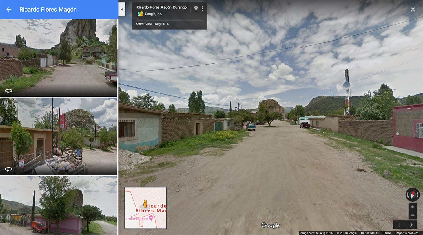 Rafa Esparza, Google Maps image from "Tezcatlipoca Memoirs" (all images courtesy Participant Inc)