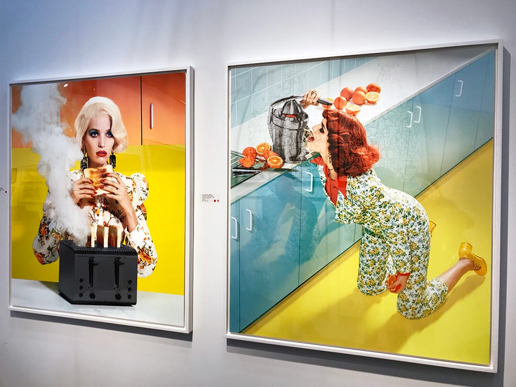 Miles Aldridge, "New Utopias #1 and #5"&nbsp;(2018)