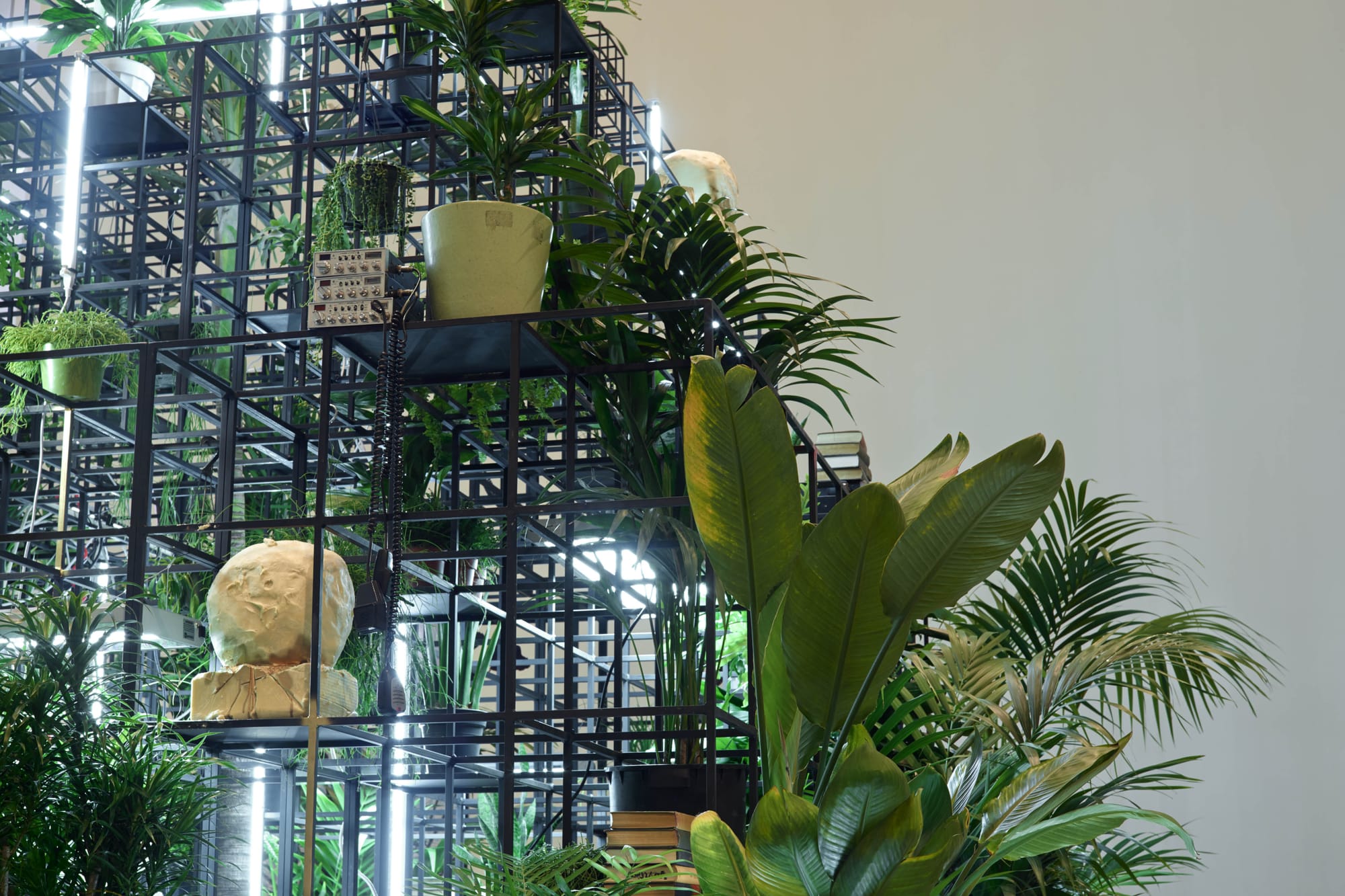 Rashid Johnson, Plateaus (detail), 2014, Installation view, Louis Vuitton Foundation, Paris, France. Photo by Marc Domage