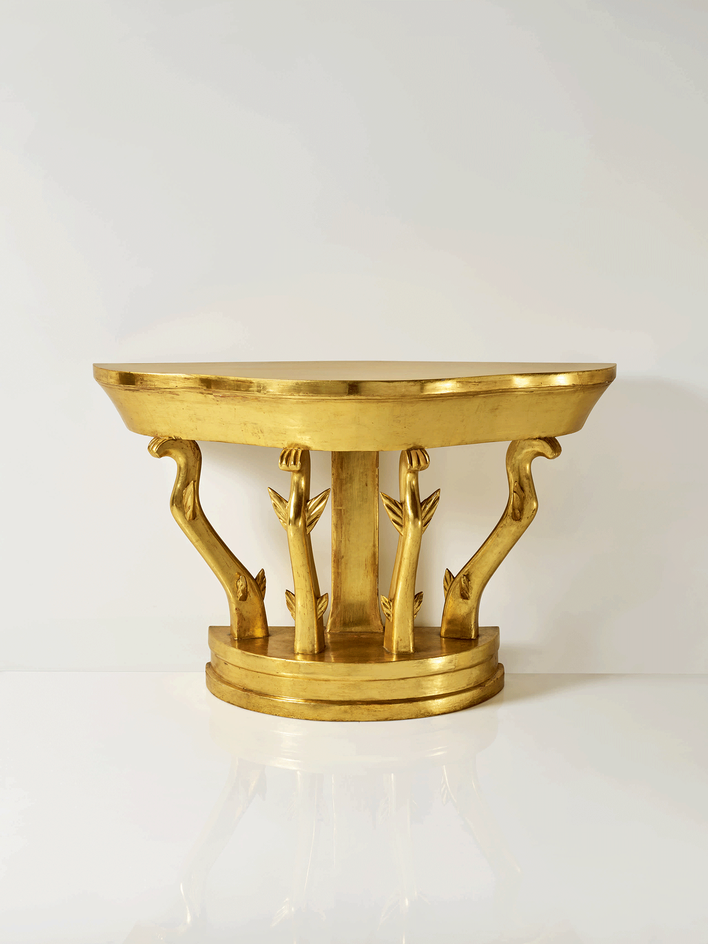 Alberto Giacometti, "Console" (1939), gilt plaster over wood, 32 1/8 x 51 3/8 x 20 inches (image courtesy Sotheby's)