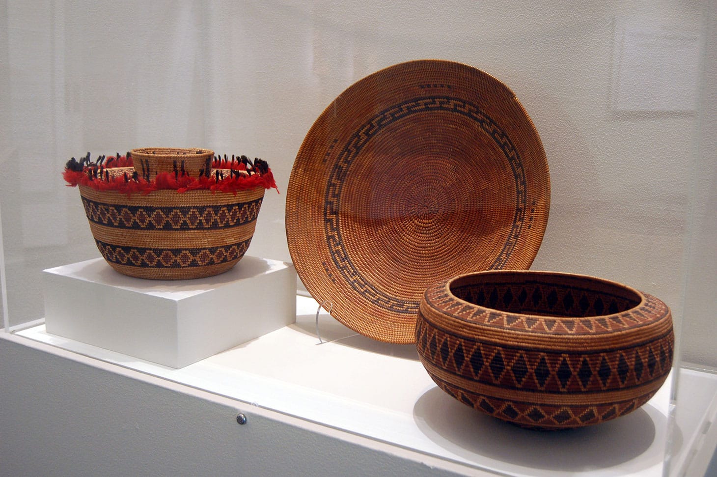 Chai donation baskets on view (image courtesy The Bruce Museum)