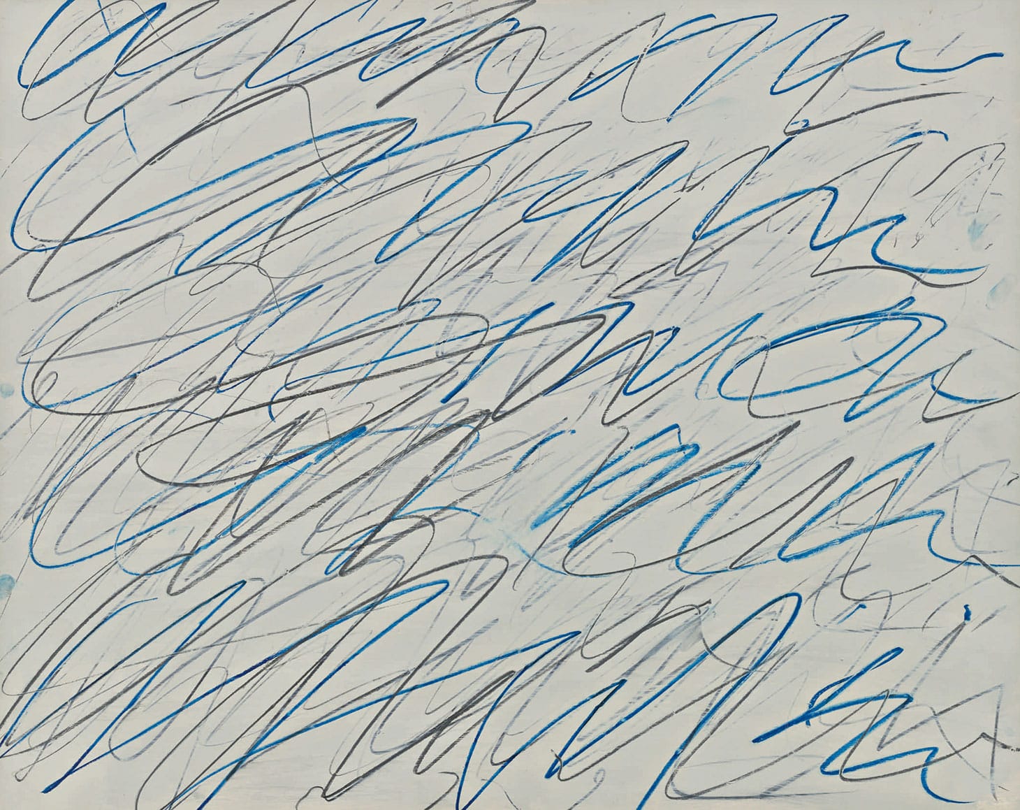 Cy Twombly, "Untitled" (1970), oil, wax crayon, and graphite on paper, 27 3/8 by 34 3/8 inches (image courtesy Sotheby's)