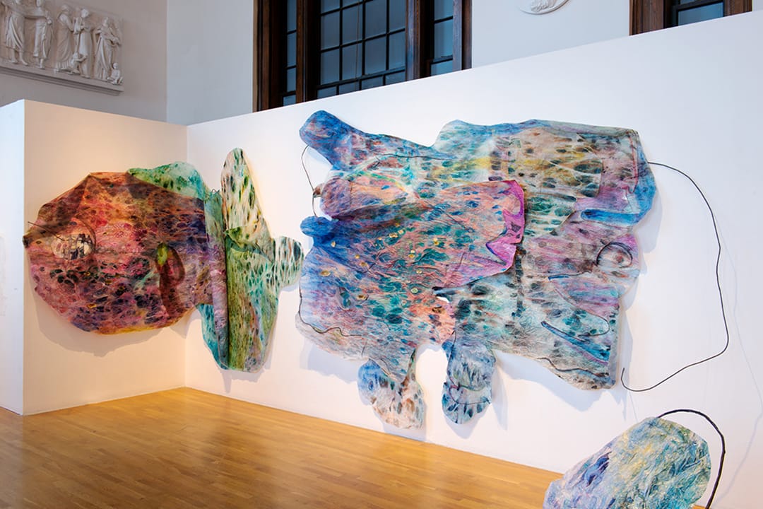 Mahima Kapoor’s MFA Thesis Exhibition at Mass College of Art’s Paine Gallery in May 2018. Image: Eduardo L. Rivera. 