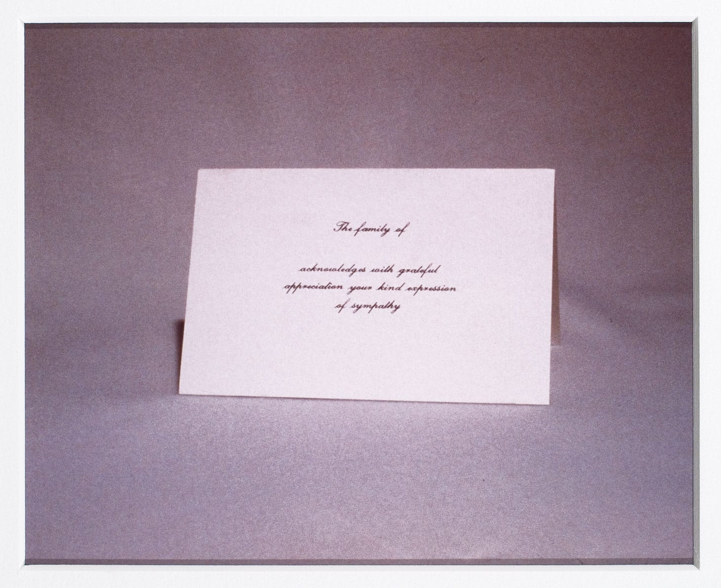 Robert Blanchon, "Untitled (sympathy)" (1994), detail top