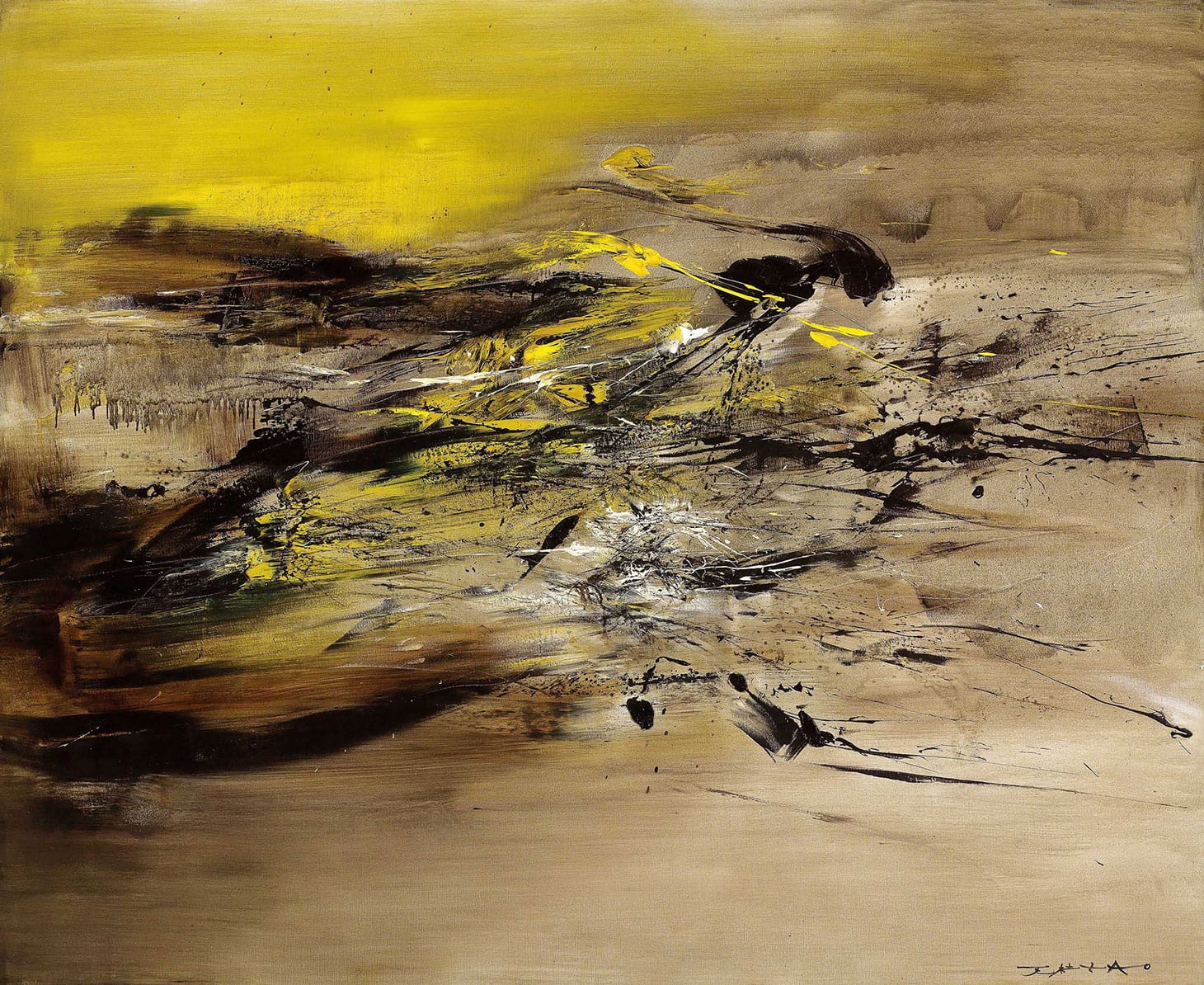 Zao Wou-Ki, "22.07.64" (1964), oil on canvas, 63 1/2 x 78 1/2 inches (image courtesy Christie's)
