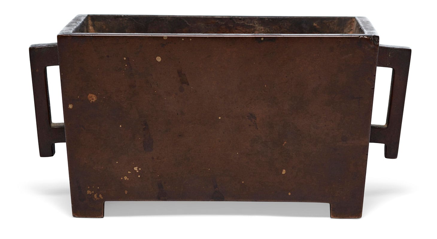 A bronze rectangular censer, 18th century (image courtesy Christie's)