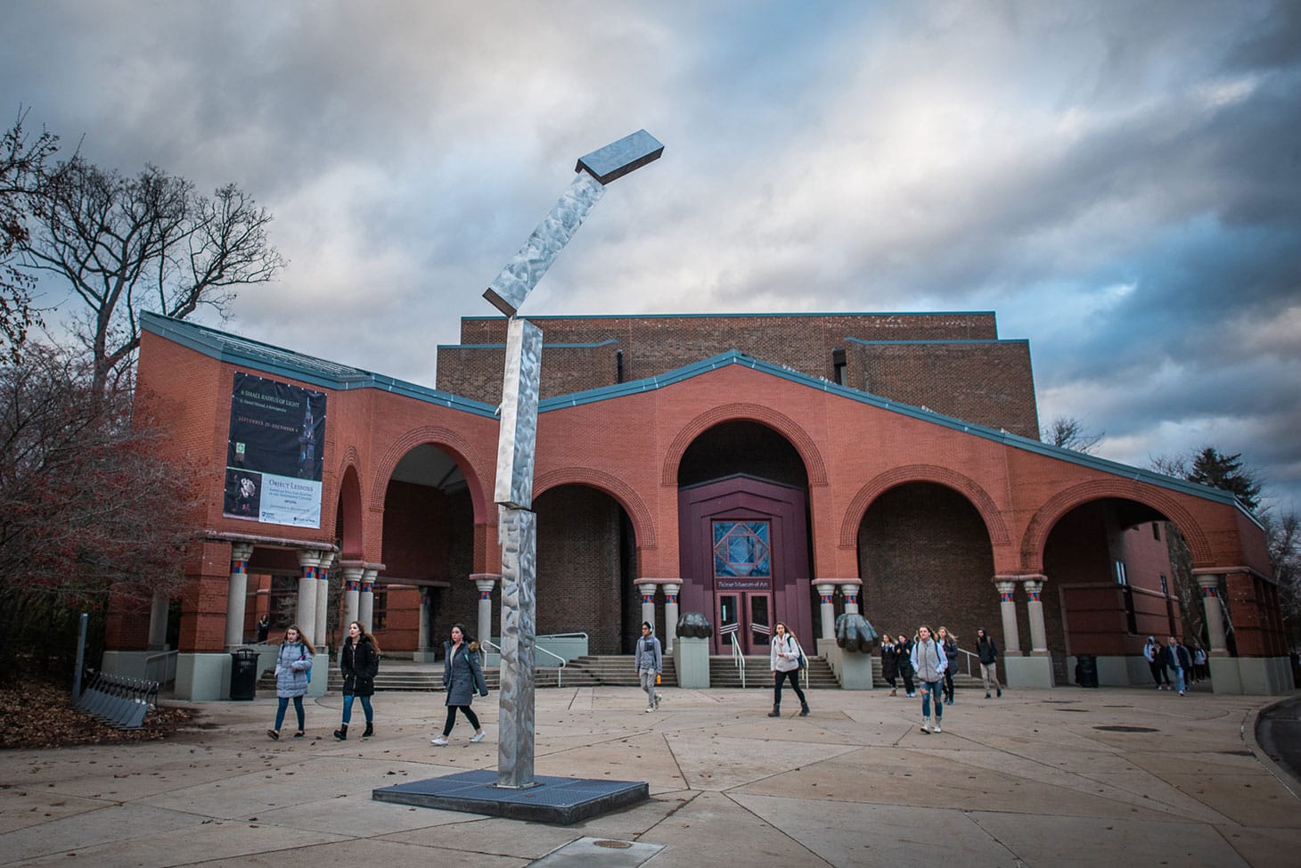 George Rickey, "Breaking Column III" (2001), stainless-steel (image courtesy Palmer Museum of Art, Penn State)