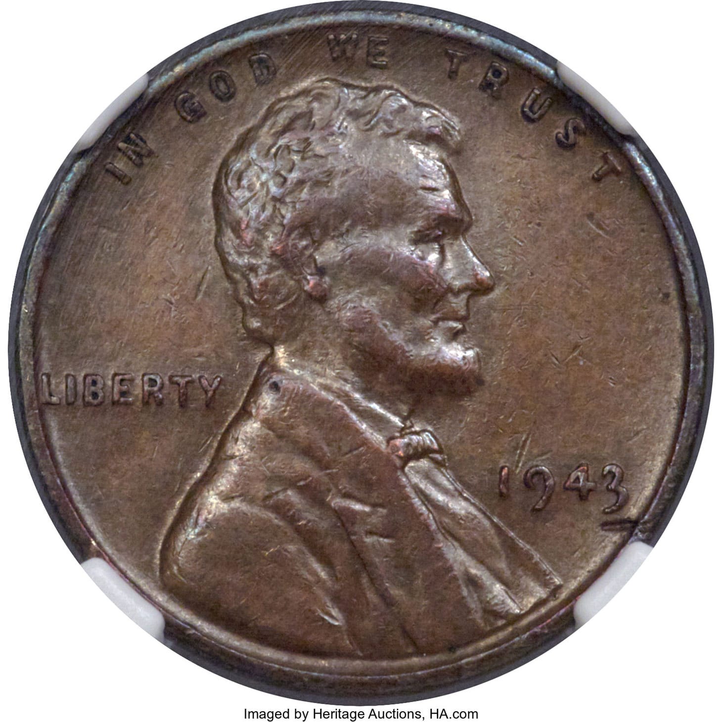 1943 Bronze Lincoln Cent (image courtesy Heritage Auctions, HA.com)