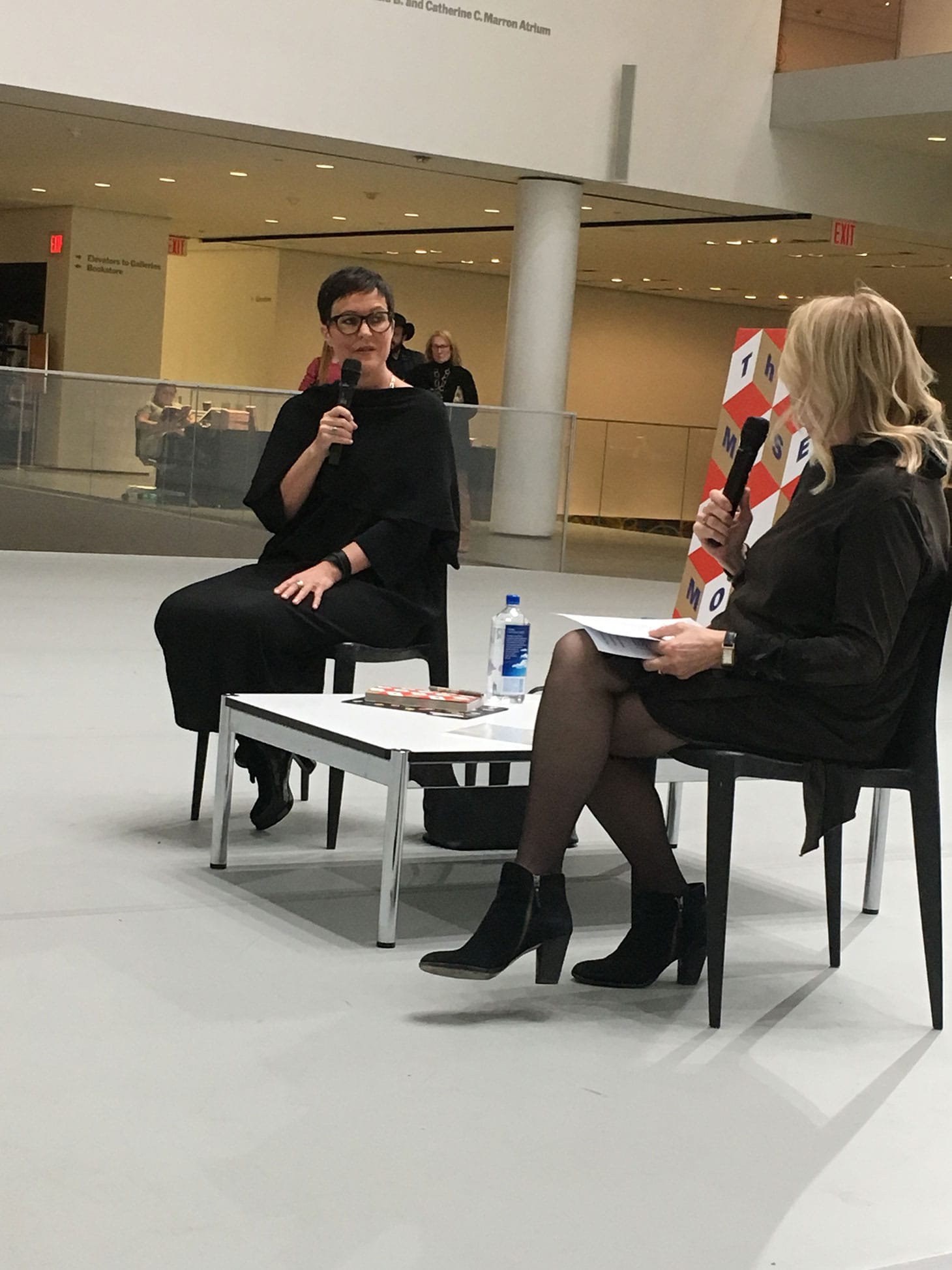 Heather Rose at <em>The Museum of Modern Love</em> book launch at the MoMA (photo by the author for Hyperallergic)