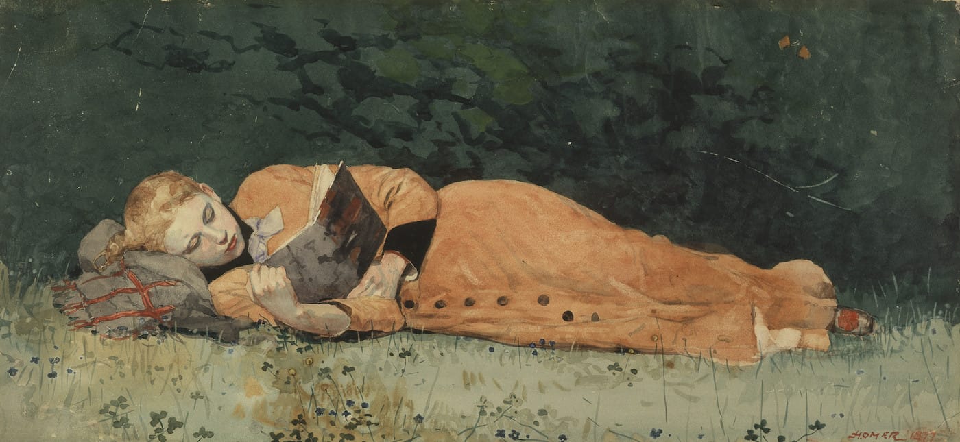 Winslow Homer, "The New Novel" (1877)