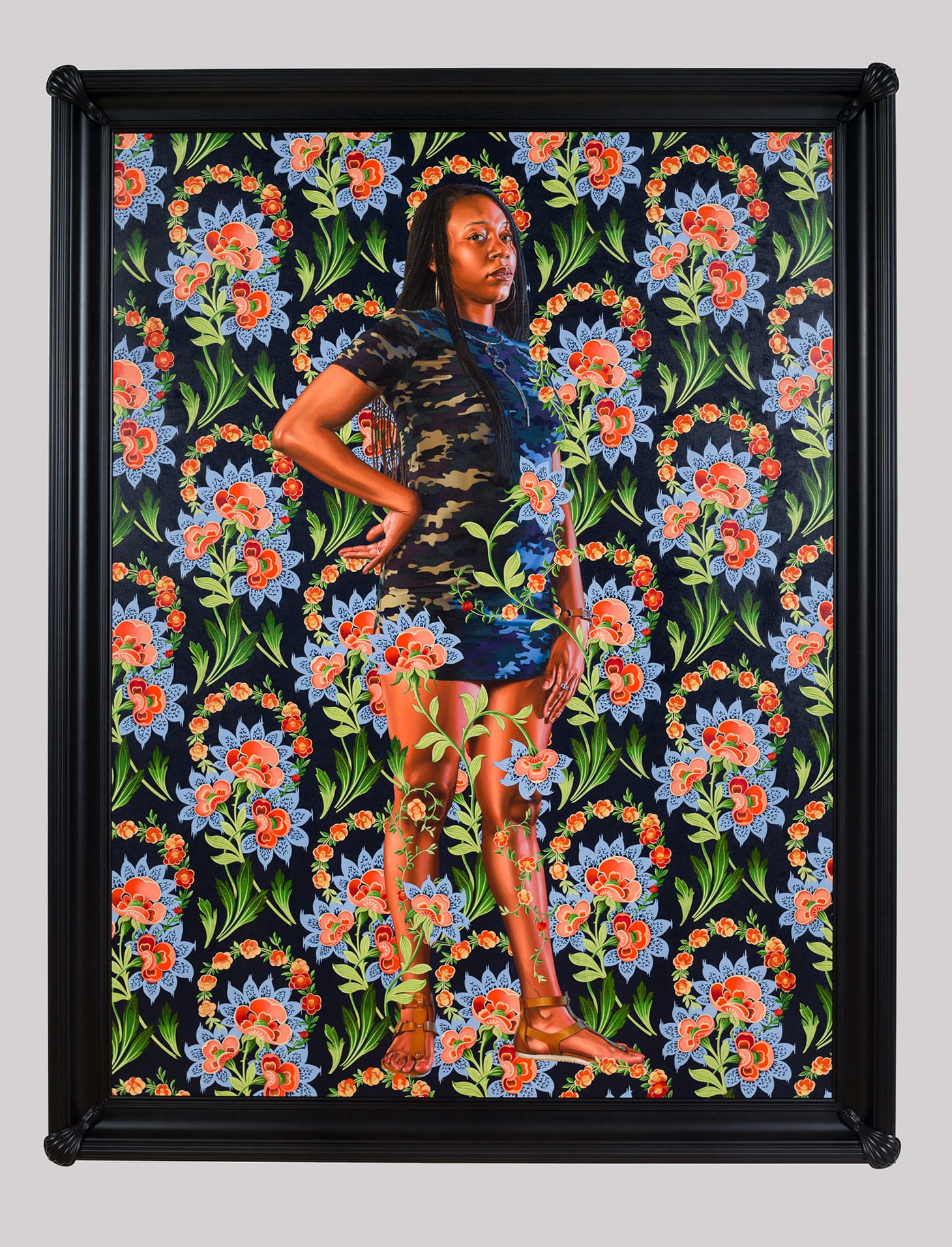 Kehinde Wiley, “Charles I” (2018), oil on linen, 96 x 72 inches (image courtesy Saint Louis Museum of Art)