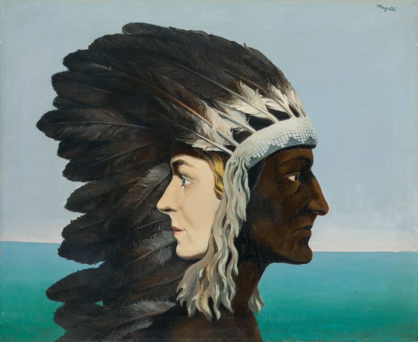 René Magritte, "L'Étoile du Matin" (1938), oil on canvas, 19 3/8 x 24inches (image courtesy Sotheby's)