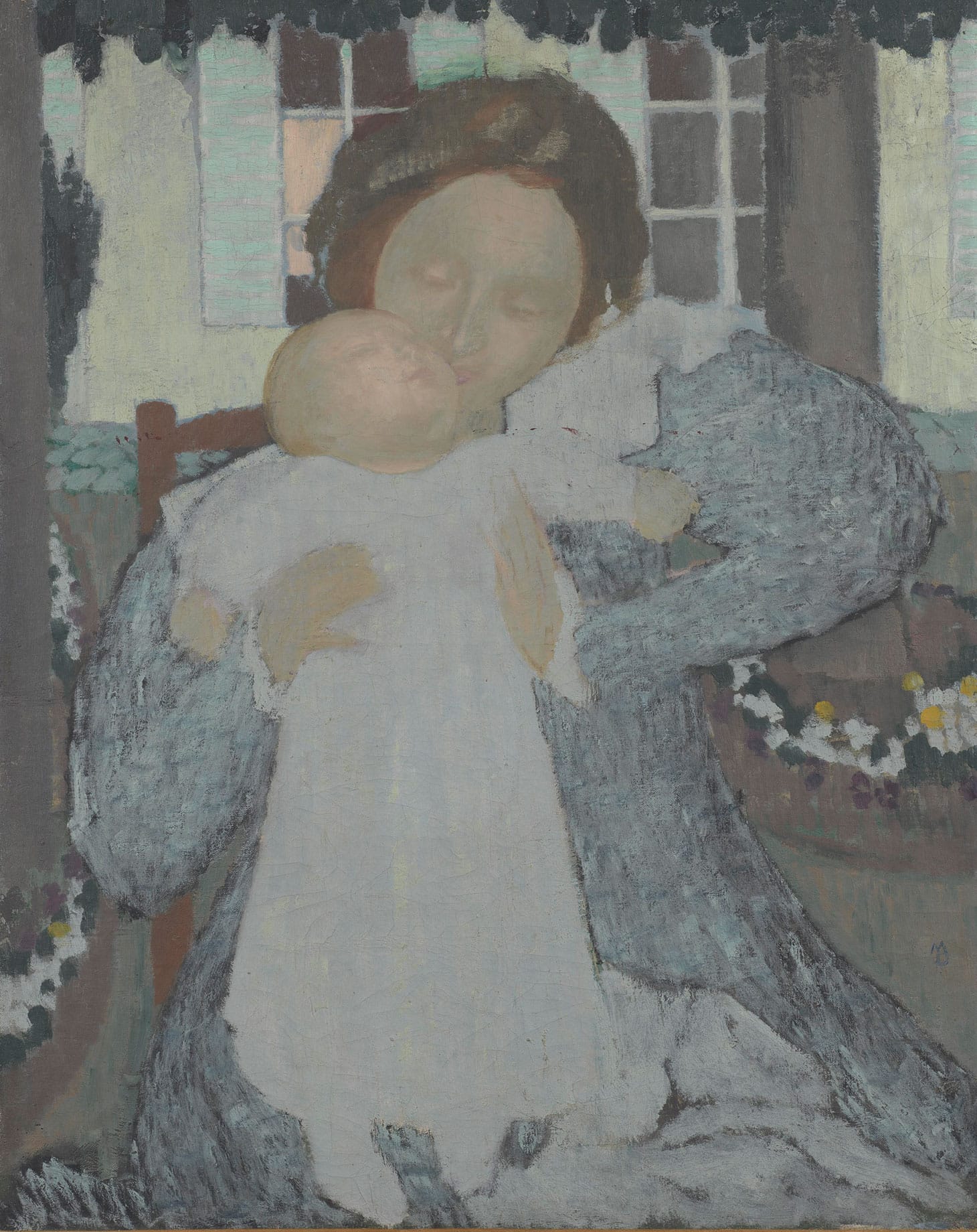 Maurice Denis, "Motherhood (Vierge au baiser)" (1896–97), oil on canvas, 79.5 cm x 64.5 cm (image courtesy Van Gogh Museum, Amsterdam, purchased with support from the BankGiro Loterij)