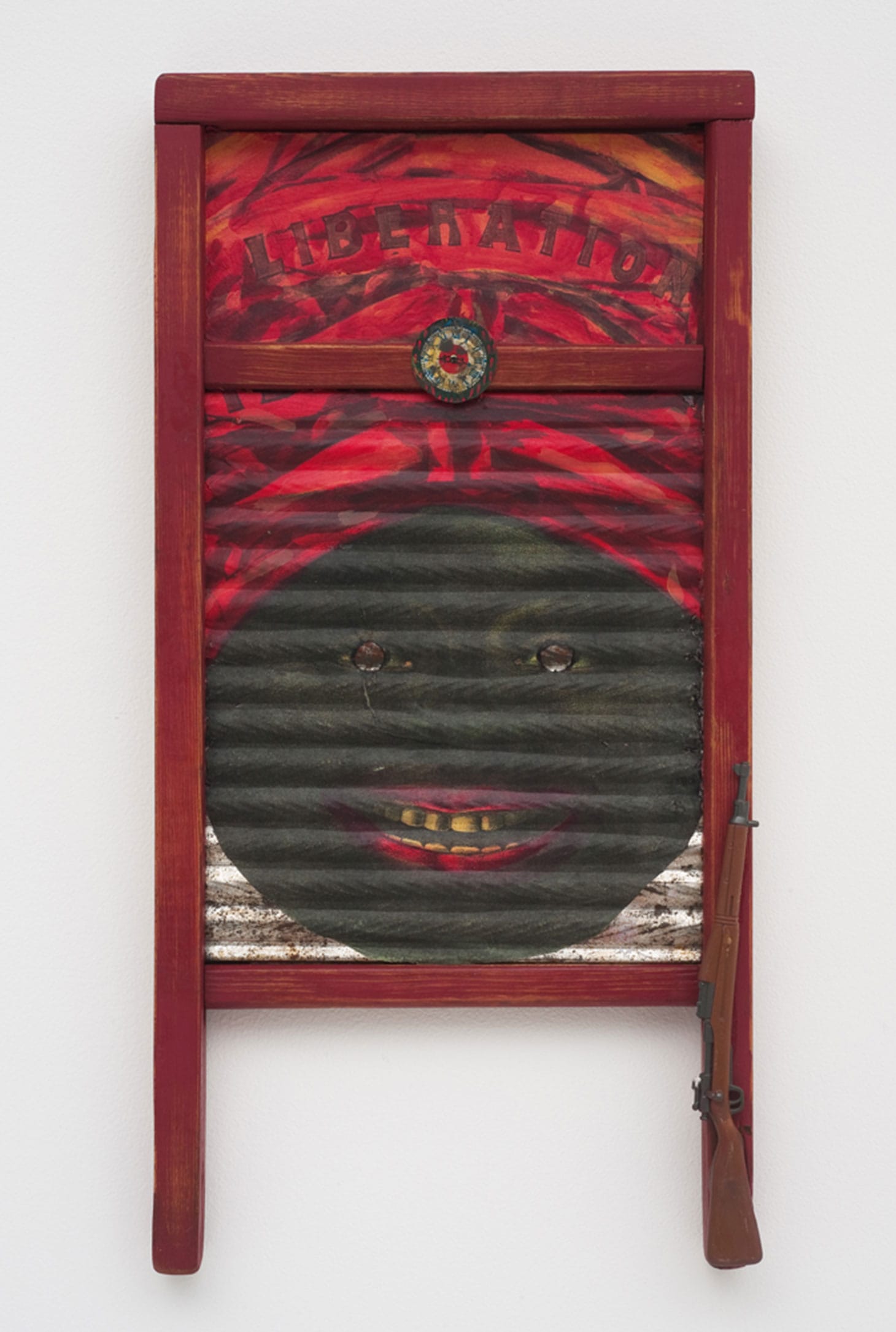 Betye Saar, “Liberation” (2011), mixed media on vintage washboard (image courtesy the Artist and Roberts Projects, Los Angeles, photo by Robert Wedemeyer)