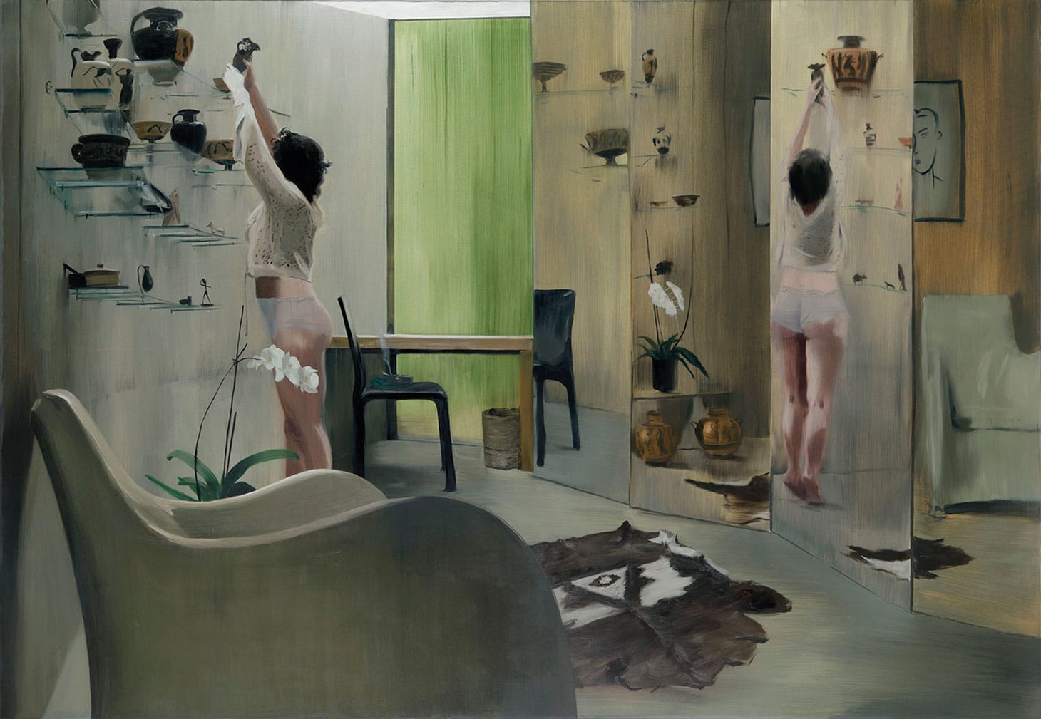 Caroline Walker, "Conservation" (2010), oil on canvas, 78 3/4 x 114 3/8 inches (image courtesy Christie's)