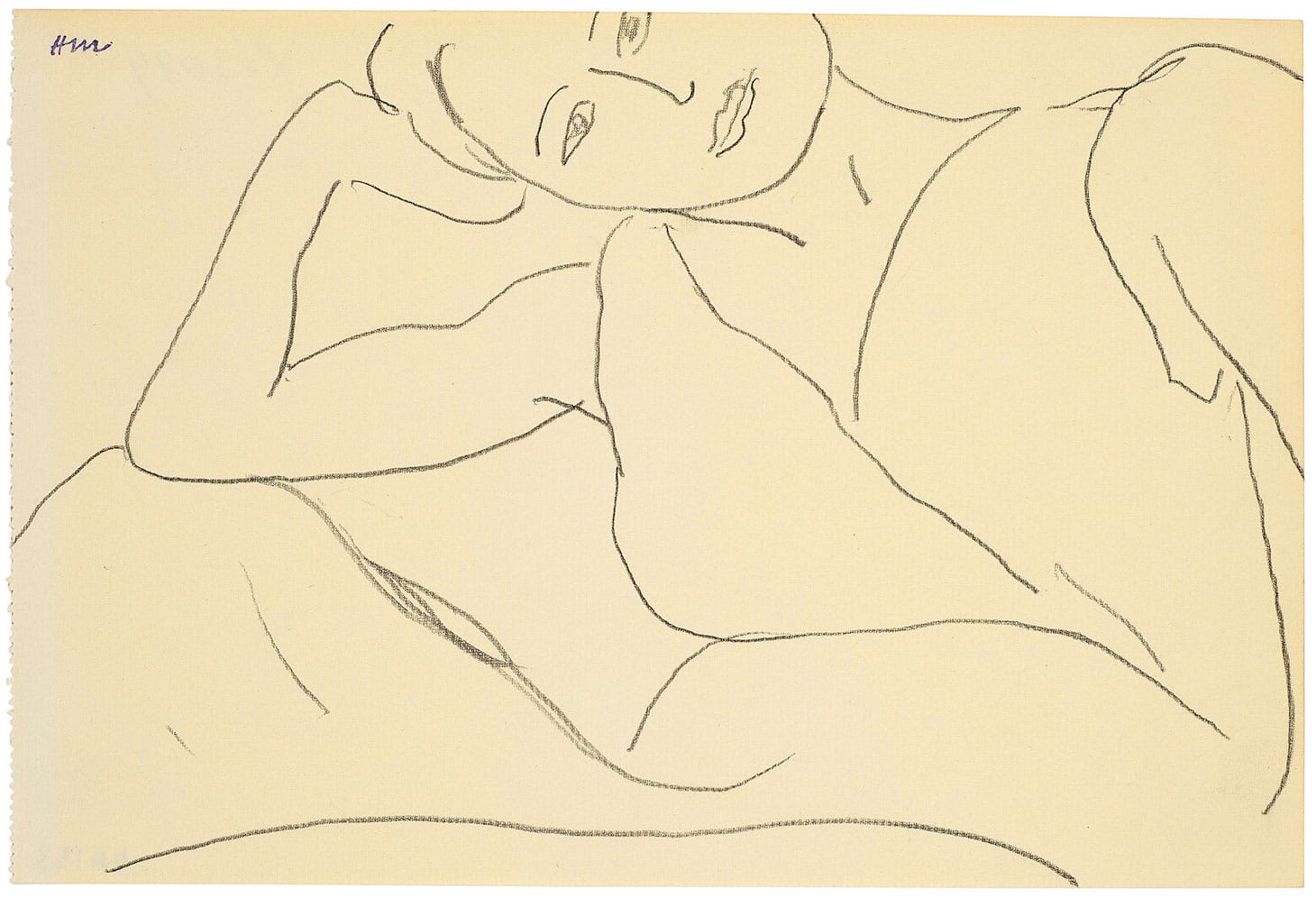 Henri Matisse, "Femme accoudée" (c. 1935), pencil on paper, 6 x 8 3/4 inches (image courtesy Christie's)