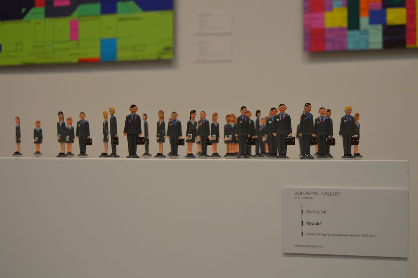 Oleksiy Sai, "Mould" (2009–2014), painted tin figures, dimensions variable, Voloshyn Gallery, Kyiv