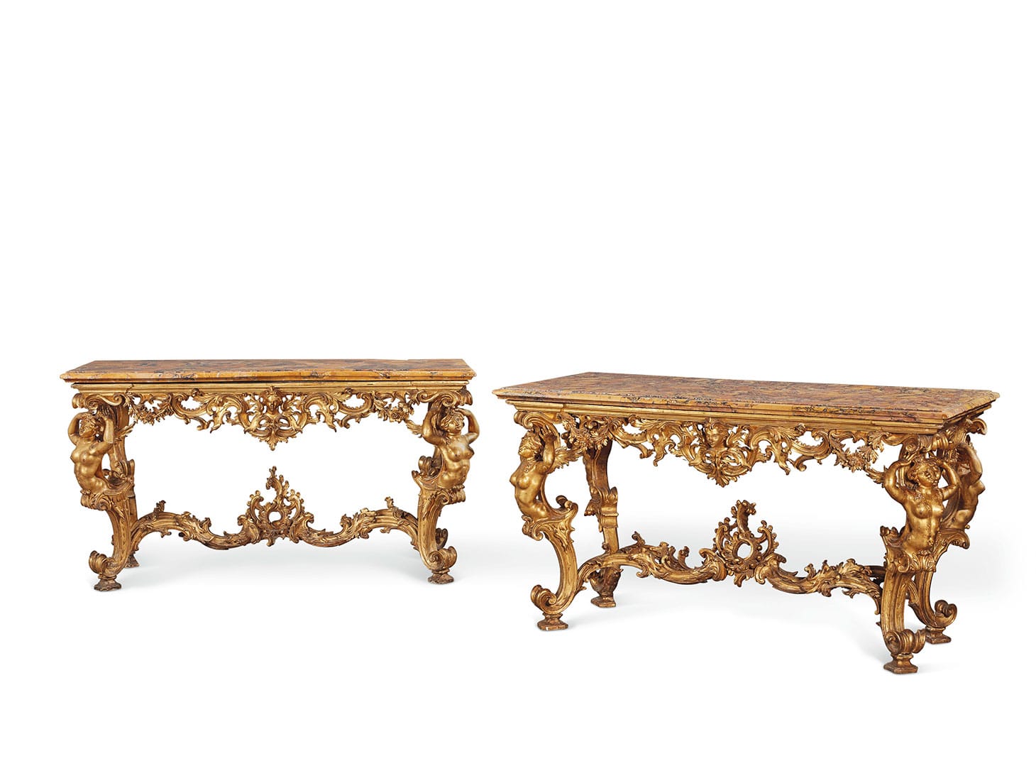 Pair of Rococo consoles, H.: 34æ inches, L.: 63 inches, P.: 28 inches (image courtesy Christie's)