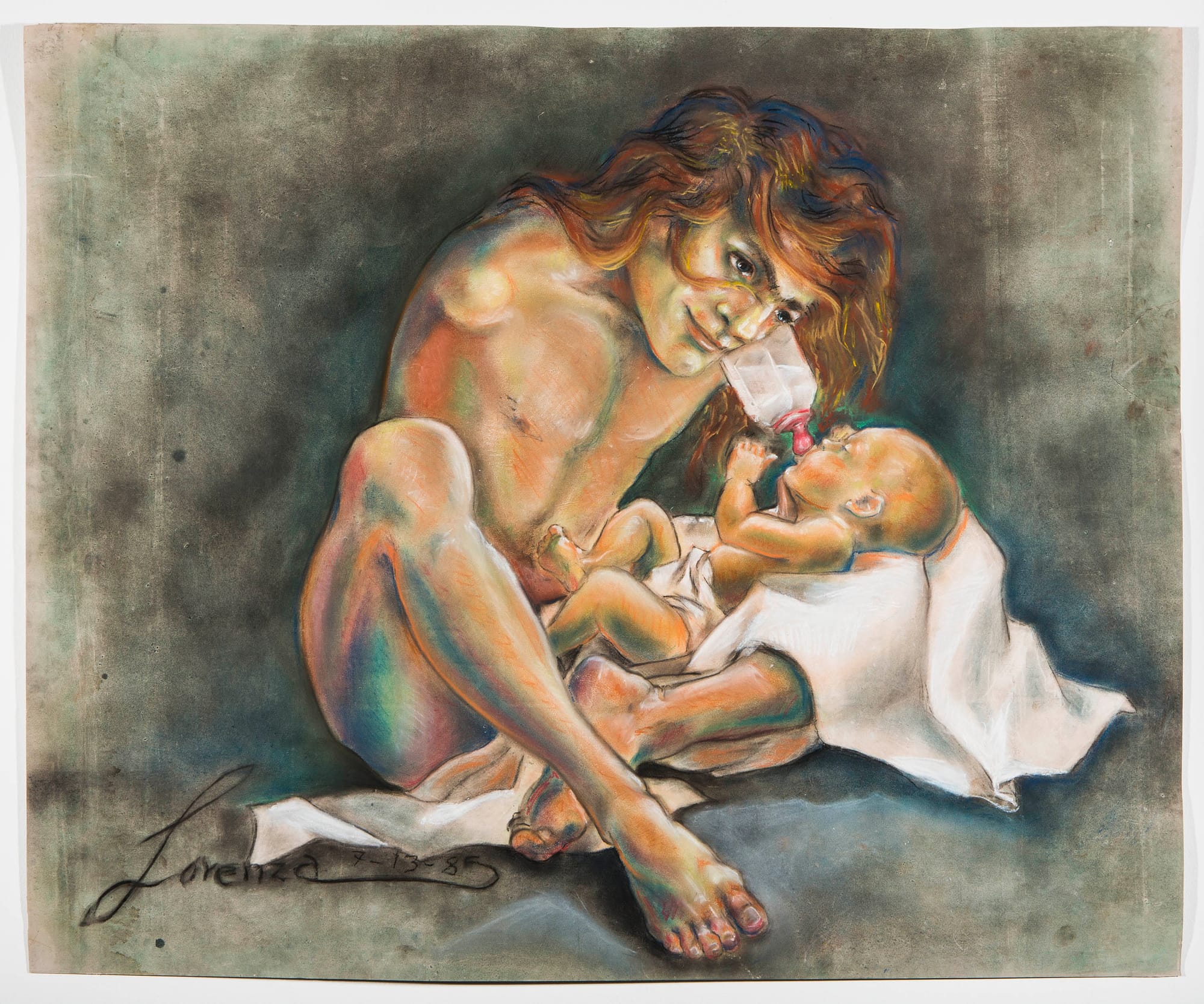 Lorenza Böttner, "Untitled" (1980), pastel crayon on paper