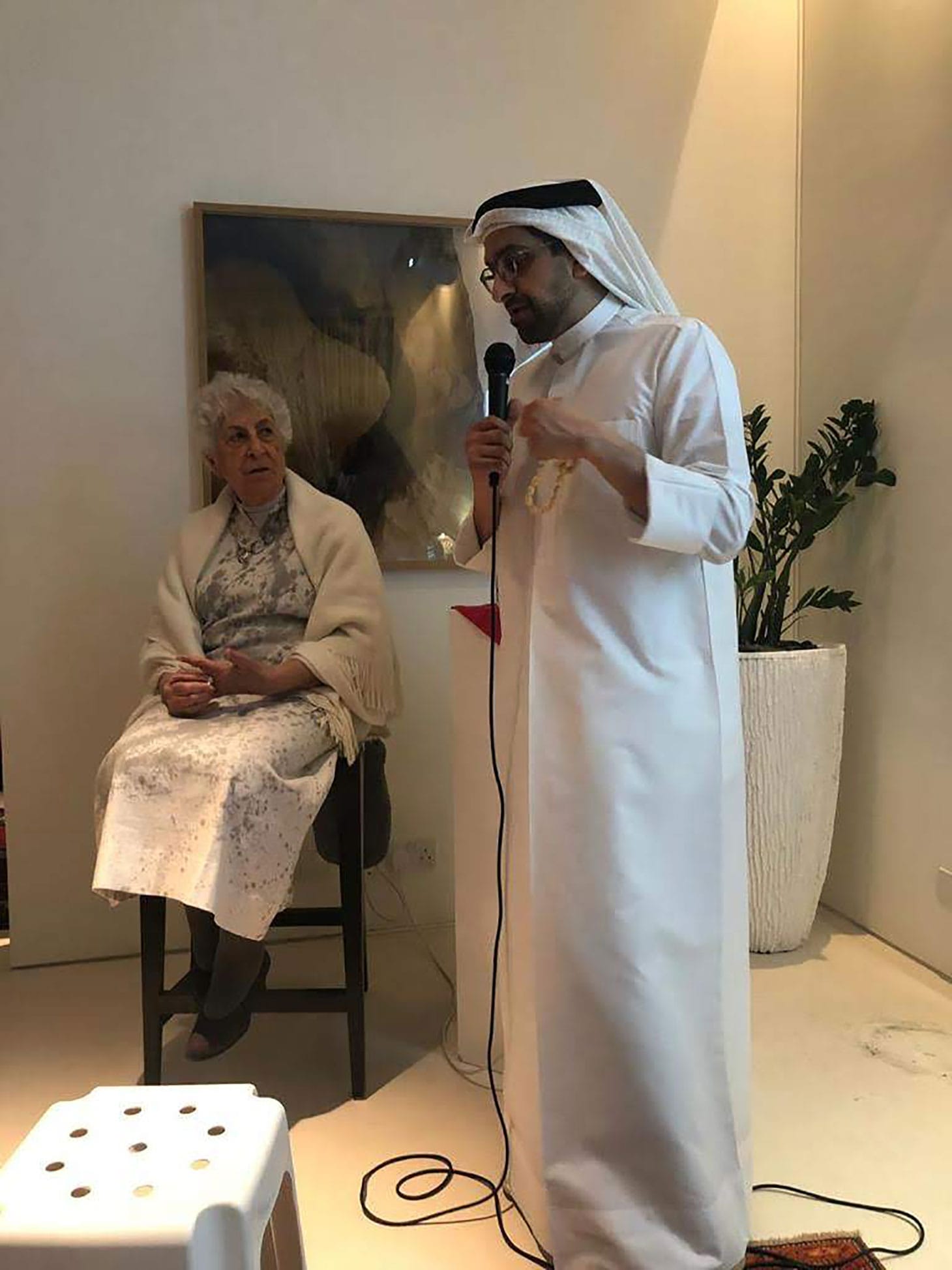 Samia Halaby and Sultan Sooud Al-Qassemi