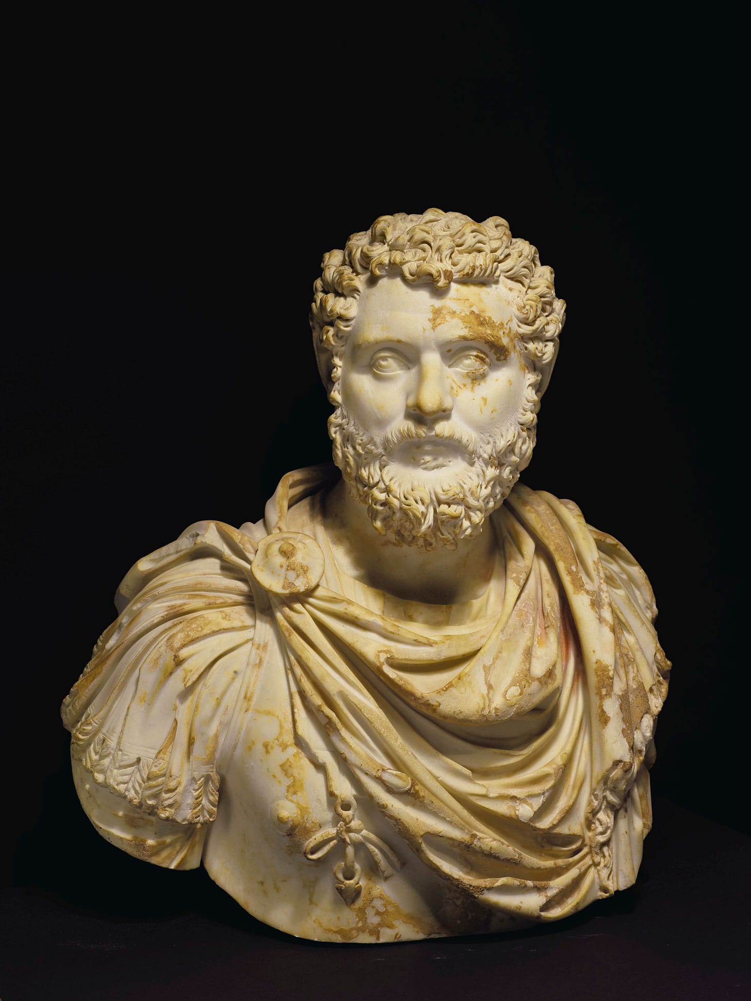 A Roman Marble Portrait Bust of emperor Didius Julianus, reign 193 CE, 28 inches high (image courtesy Christie's)