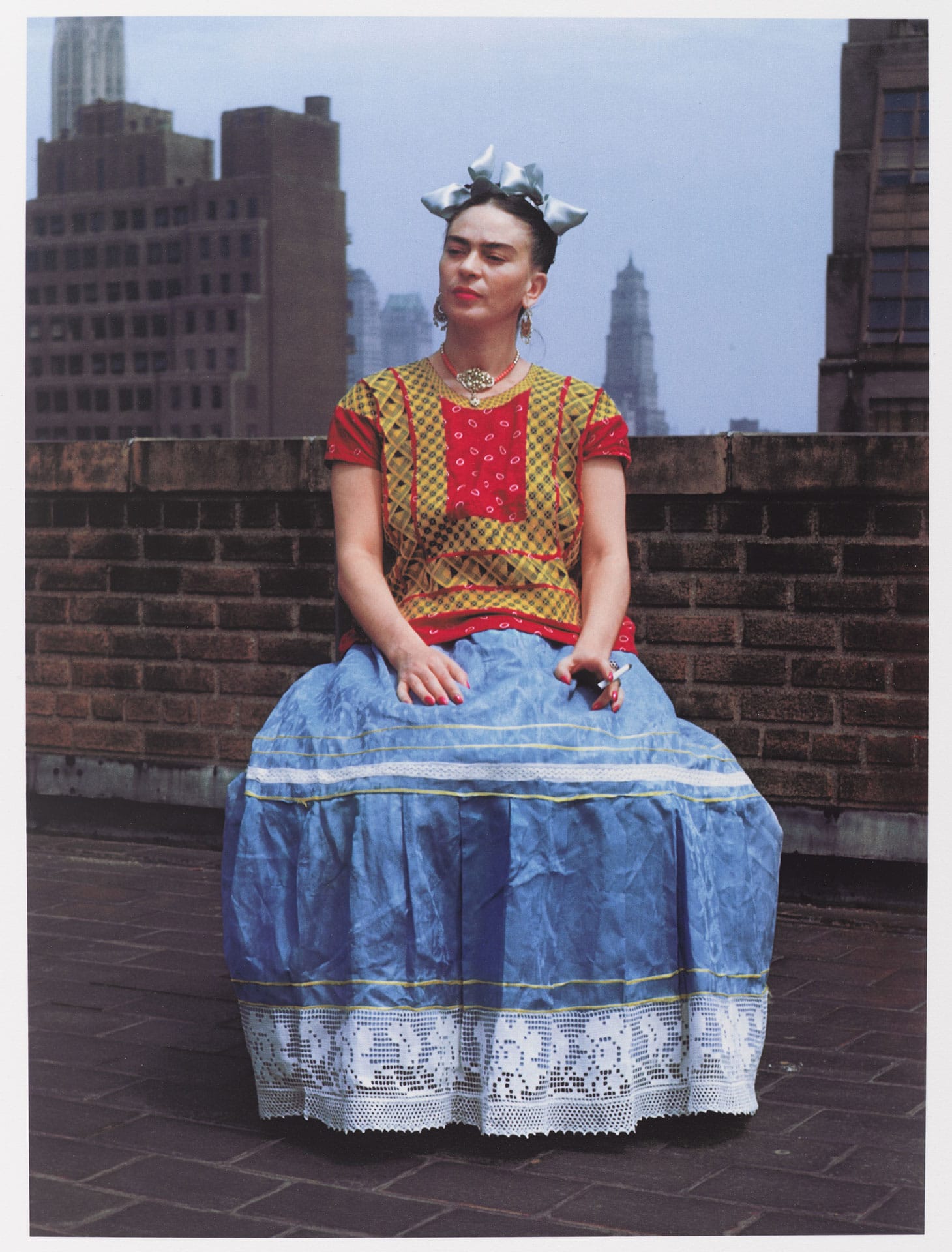 Nickolas Muray, "Frida in New York" (1946, printed 2006), carbon pigment print, image: 14 x 11 inches (Brooklyn Museum; Emily Winthrop Miles Fund, 2010.80, © Nickolas Muray Photo Archives, photo by the Brooklyn Museum) 