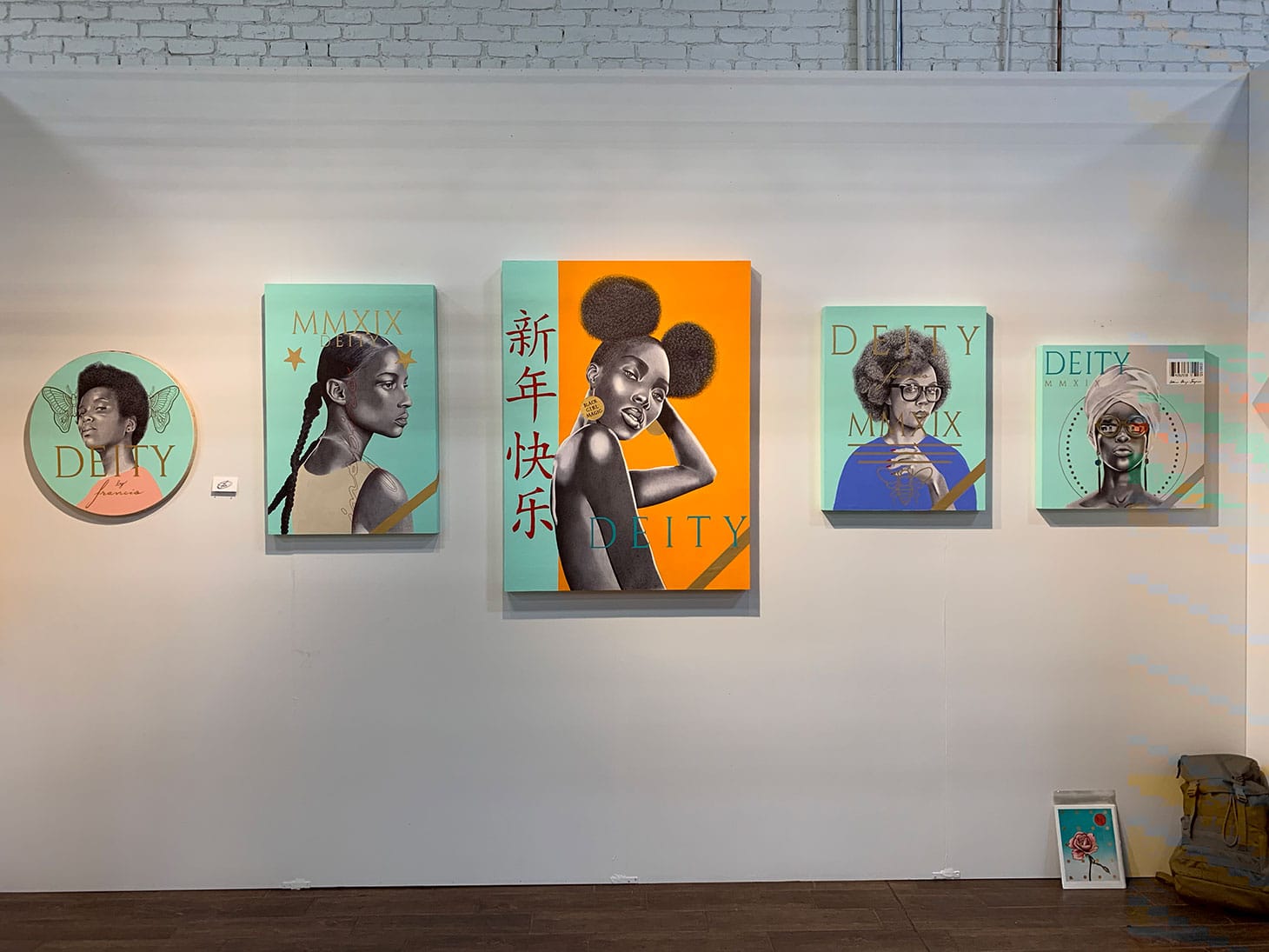 Tommy Mitchell, installation view at The Other Art Fair (all photos by the author for Hyperallergic)