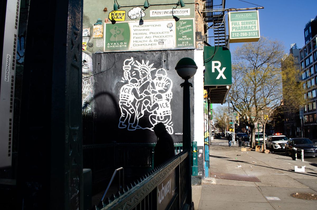 New York Graffiti Shows ICE Arresting the Statue of Liberty