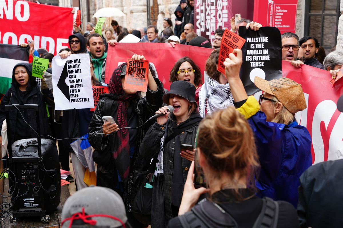 Hundreds Protest Israel's "Genocide Pavilion" at Venice Biennale