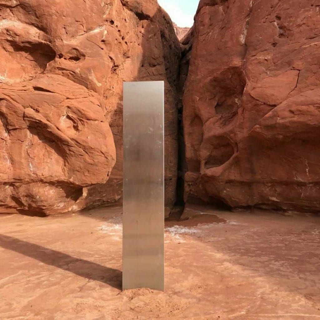 A Mysterious Steel Monolith, Reminiscent of Minimalist Sculpture, Discovered in Utah Canyons