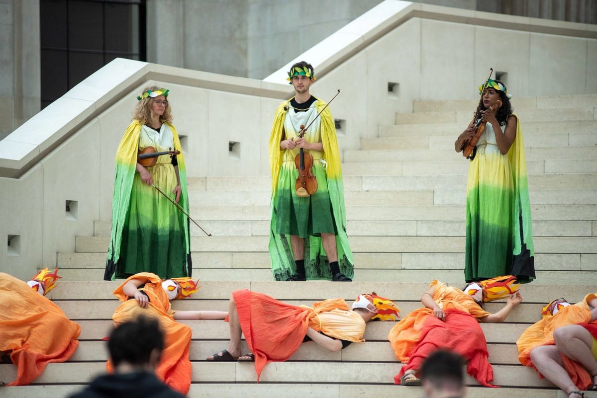 Toga-clad Activists Crashed British Museum’s Reopening to Protest Oil Sponsorship