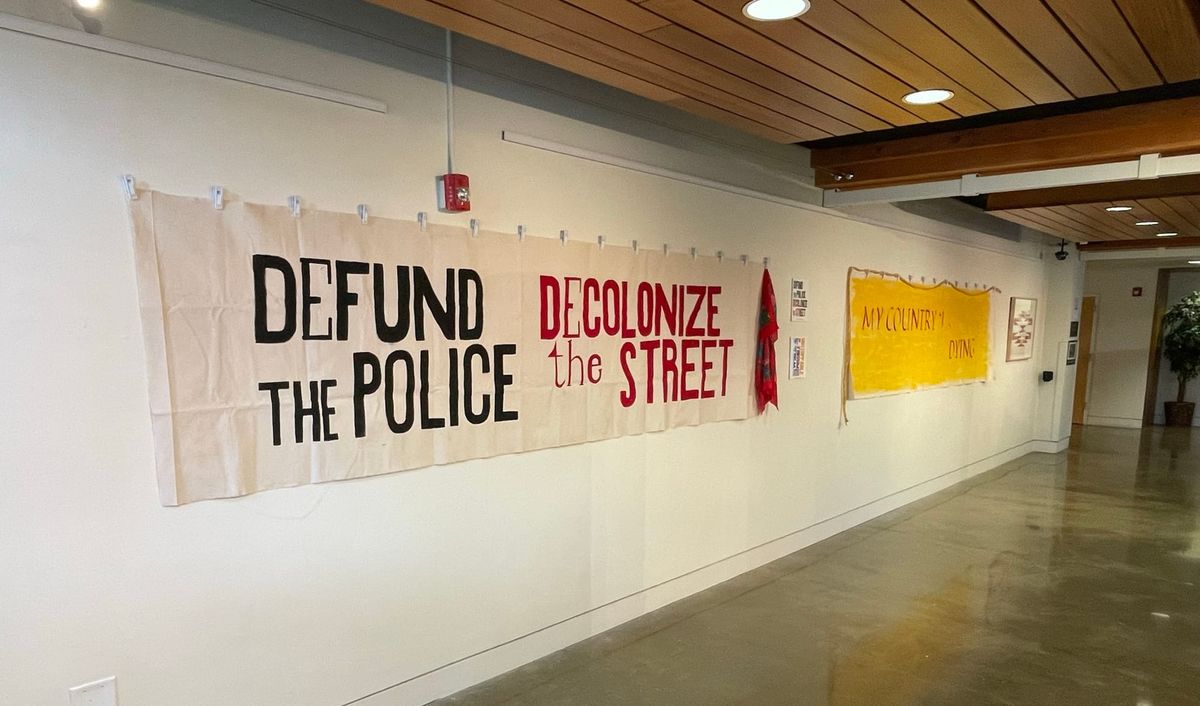 Indigenous Artist’s "Defund the Police" Banner Removed from Oregon Exhibition