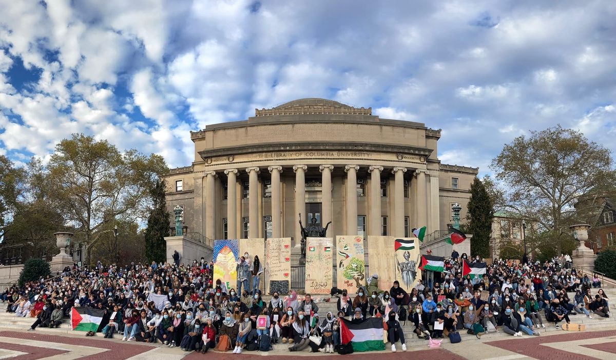 Hundreds of Columbia Students Walk Out in Support of Gaza