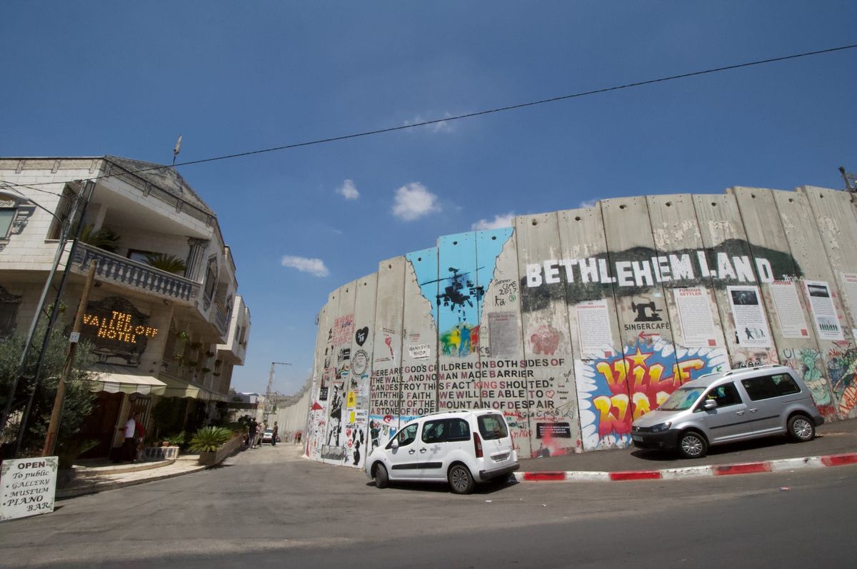 Banksy Hotel in Occupied West Bank Shutters