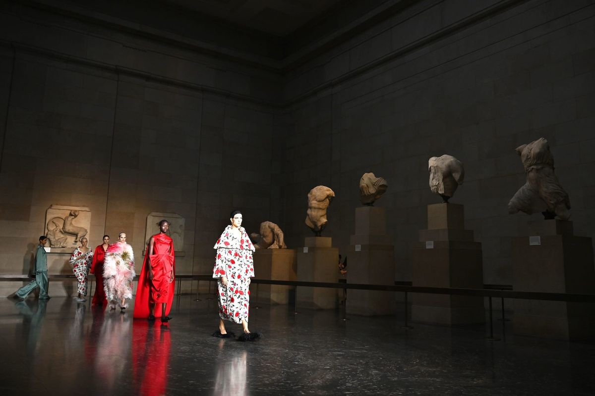 British Museum Hosts Runway Show With Parthenon Marbles as “Backdrop”