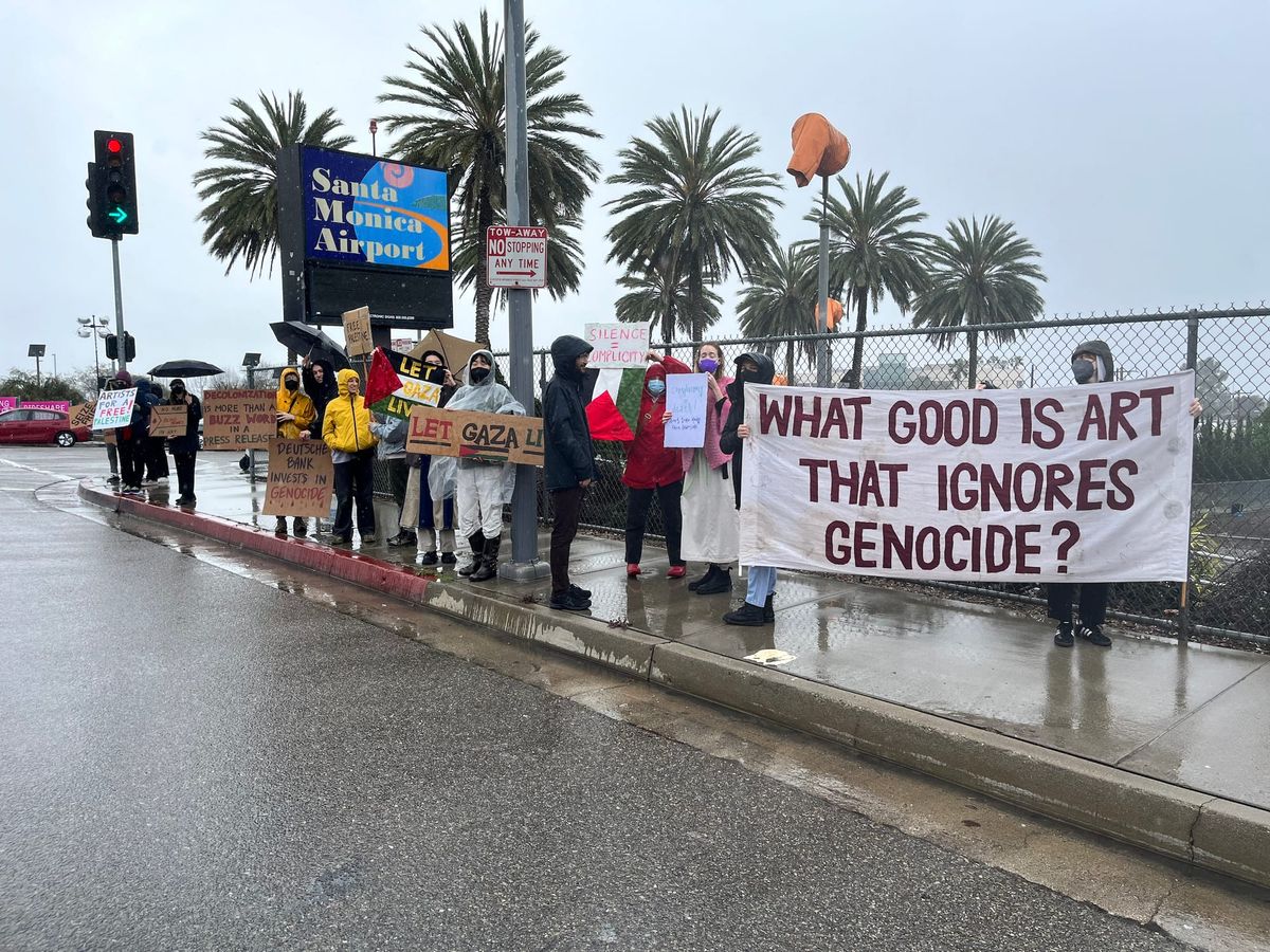 Protesters Call Out Art World's Silence on Gaza at Frieze LA Fair