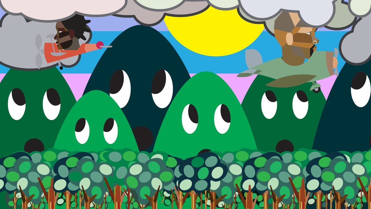 Derrick Adams, Peter Burr, and More Artists Project Works Onto Historic Hangars in Brooklyn