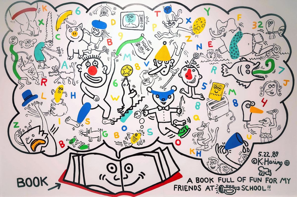 When Keith Haring Painted a Mural for an Iowa Elementary School