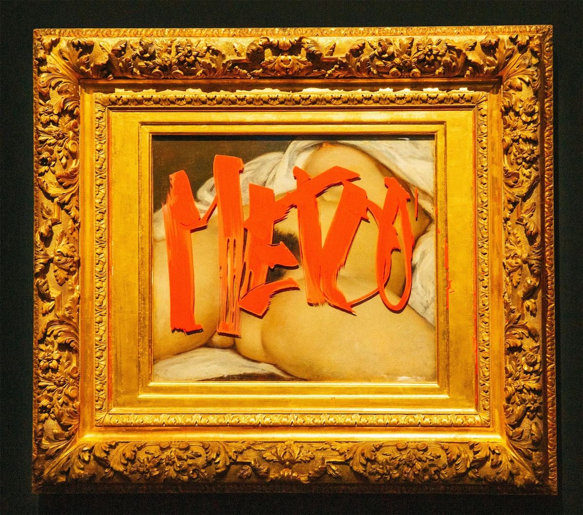 French Authorities Charge Artist Who Tagged “MeToo” on Courbet