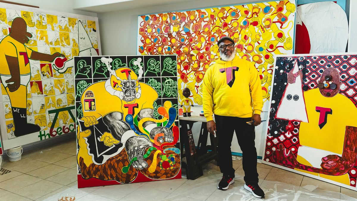 Skirball Cultural Center Presents “Draw Them In, Paint Them Out: Trenton Doyle Hancock Confronts Philip Guston”