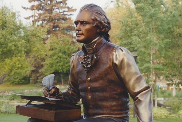 Trump Installs Thomas Jefferson Statue in the Rose Garden