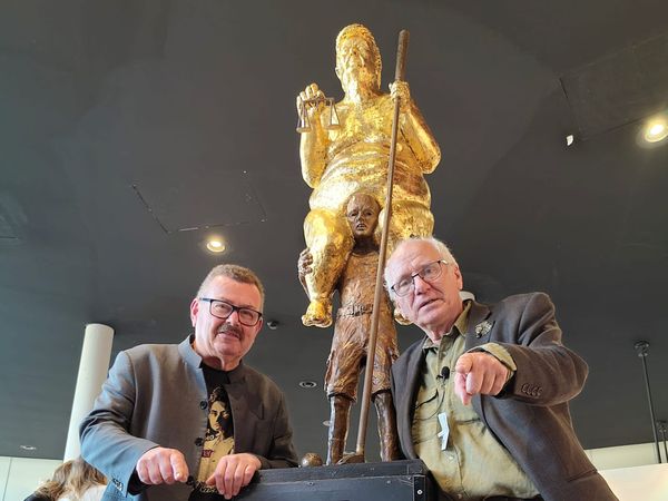 European Parliament Installs Gilded Nude Statue Mocking Trump