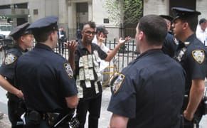 Dread Scott Burned Money in Front of the NY Stock Exchange