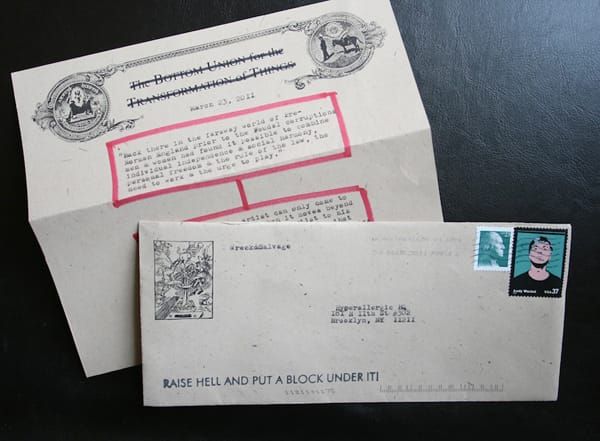 Mail Art Bulletin: Wreck & Salvage from Vermont