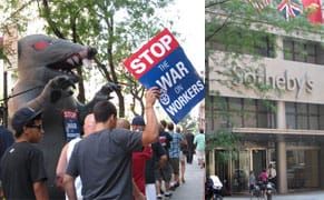 FROM THE PROTEST: Sotheby's Anti-Union Games, Dupes Art Handlers