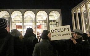 Occupy Museums Protest at Lincoln Center Gets Bolster from Philip Glass, Lou Reed and Laurie Anderson