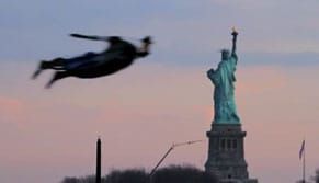 Human Shaped Planes Over New York... Marketing or Art?