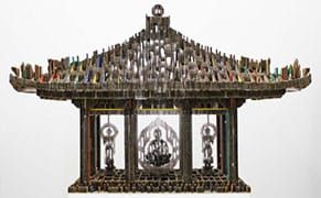 Sustainable Buddhas Made of Cardboard